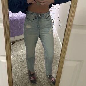 American Eagle Outfitters Light Blue Straight Leg Jeans